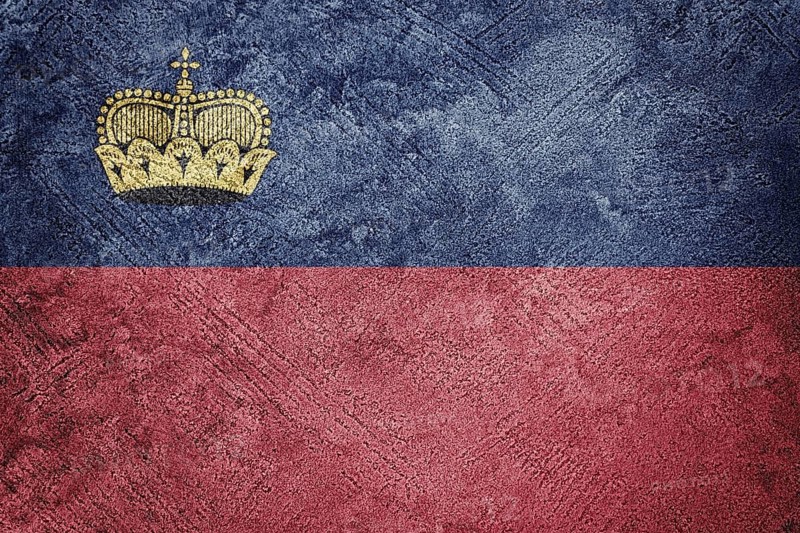 Grunge Liechtenstein flag. Liechtenstein