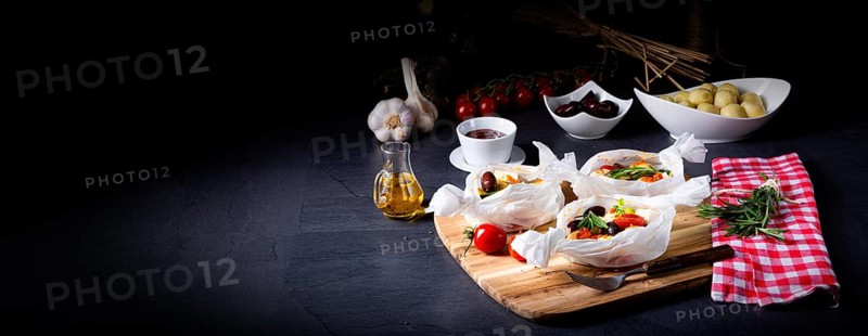 Baked dumplings with courgette, tomatoes and diced sheep's cheese