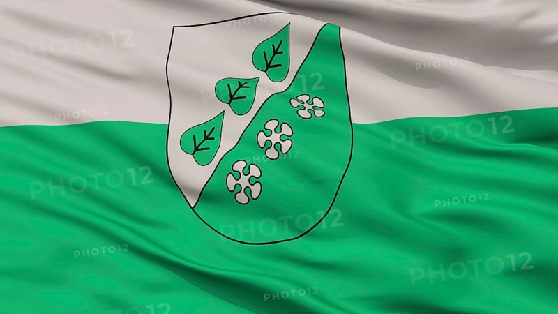 Sigulda City Flag, Country Latvia, Closeup View, 3D Rendering