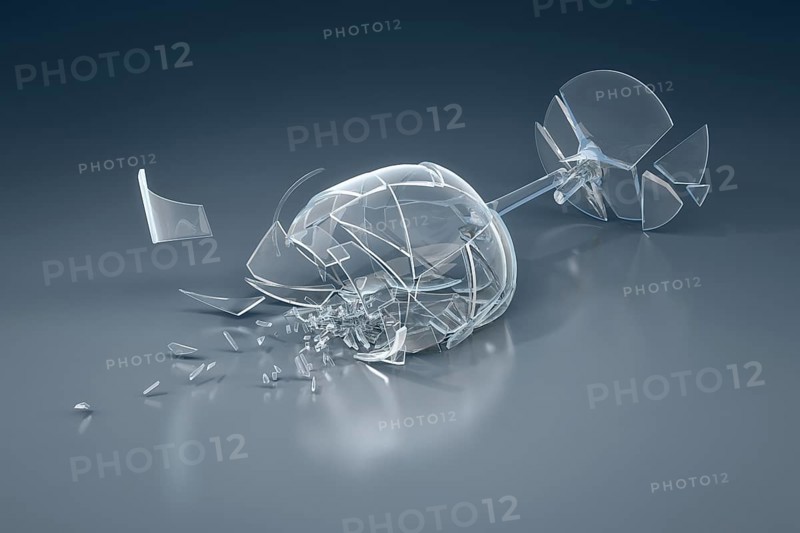 An image of a crushed wine glass