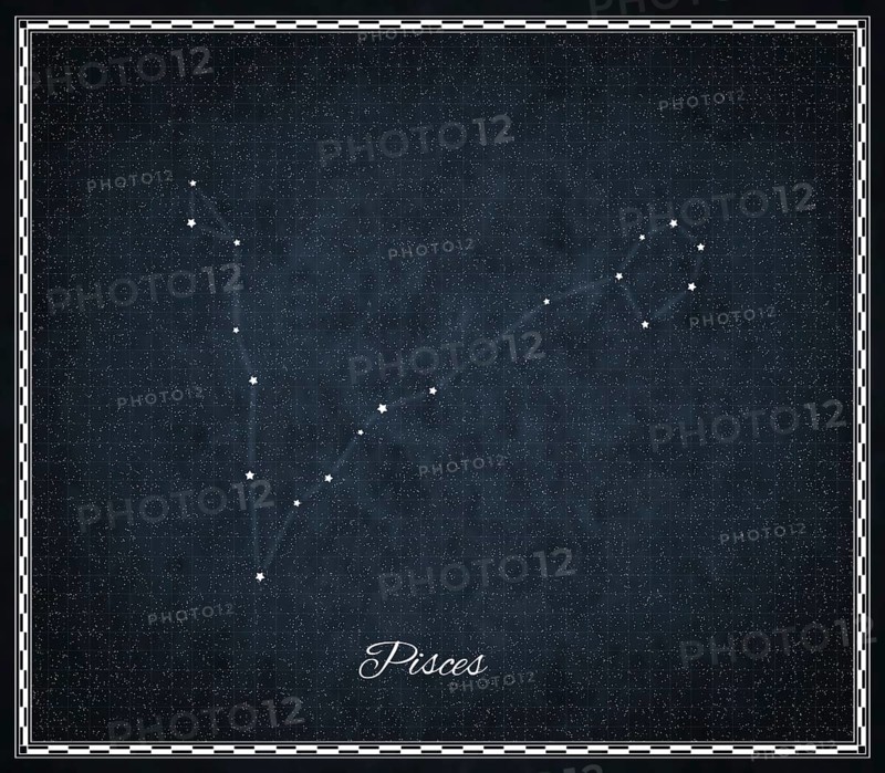 Pisces star constellation, Night sky, Cluster of stars, Deep space, Fishes constellation