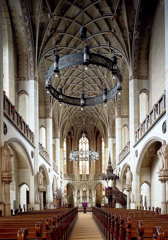 Castle church, view to the east, St., Sankt, Saint