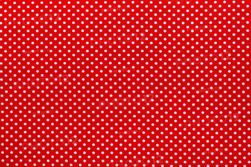 Red polka-dot cotton table cloth