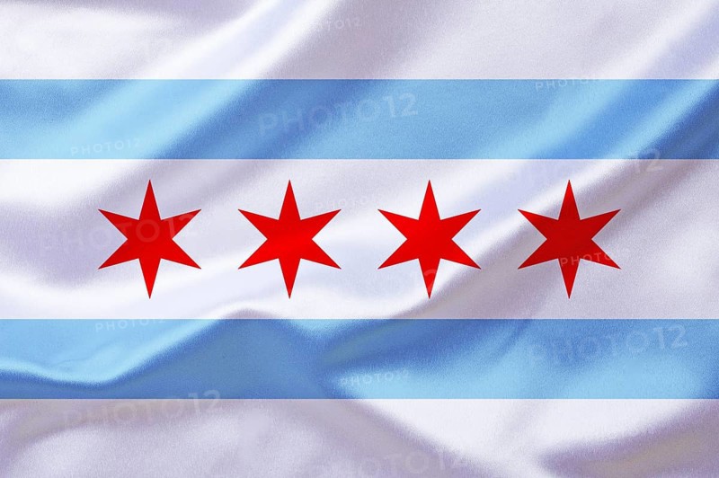 The flag of Chicago, Illinois, Studio