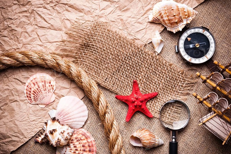 Sea adventures background with copy space