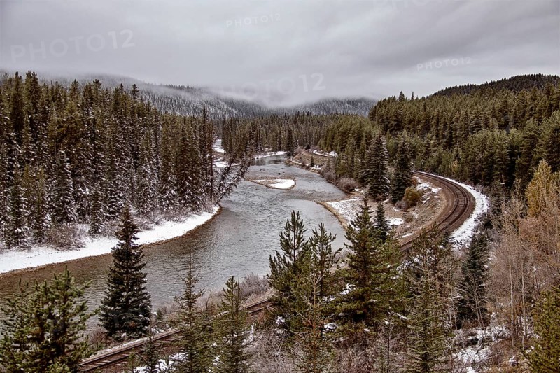 Rocky Mountains Winter Fall Morants Curve