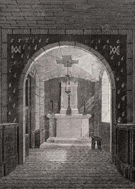The Chapelle expiatoire, Paris, antique steel engraved print, 1831