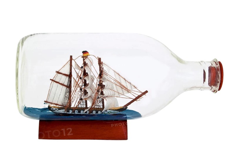 Model of a sailing ship in a bottle - optional