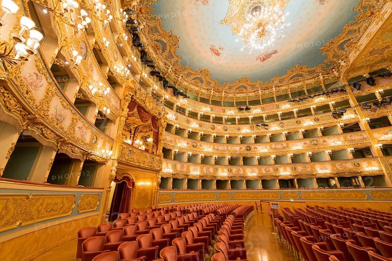 Beautiful Grand Theater La Fenice in Venice, Veneto, Italy, Europe
