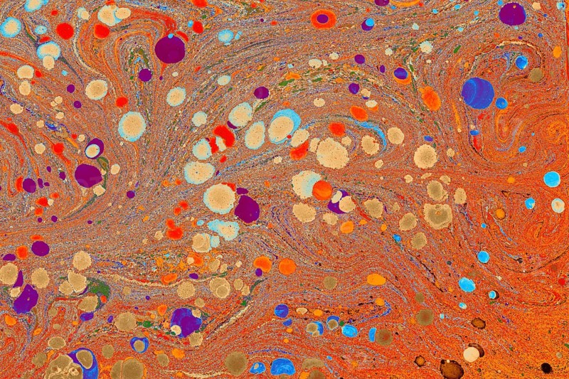Abstract creative marble pattern texture. Traditional art of Ebru marbling