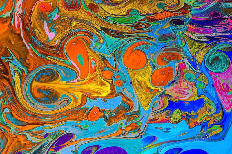 Traditional Ottoman Turkish abstract marbling art patterns as background