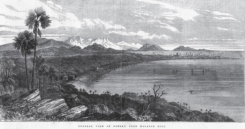 General View of Bombay from Malabar Hill, Bombay Mumbai, Maharashtra, India, Asia