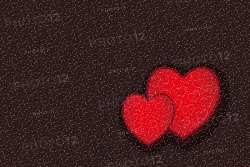 Valentine's Day template with heartsfor banners, inviations, advertisements, cards