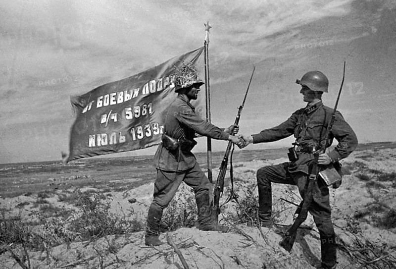 The Battle of Khalkhyn Gol was the decisive engagement of the undeclared Soviet–Japanese Border War fought between the Soviet Union, Mongolia and the Empire of Japan in 1939. The conflict was named after the river Khalkhyn Gol, which passes through the battlefield. In Japan, the decisive battle of the conflict is known as the Nomonhan Incident (Nomonhan Jiken) after a nearby village on the border between Mongolia and Manchuria.<br/><br/> The battles resulted in total defeat for the Japanese Sixth Army. Casualty estimates vary widely: Some sources say the Japanese suffered 45, 000 or more soldiers killed with Soviet casualties of at least 17, 000. The Japanese officially reported 8, 440 killed and 8, 766 wounded, while the Soviets initially claimed 9, 284 total casualties.<br/><br/> Although this engagement is little known in the West, it had profound implications on the conduct of World War II. It may be said to be the first decisive battle of World War II, because it determined that t...