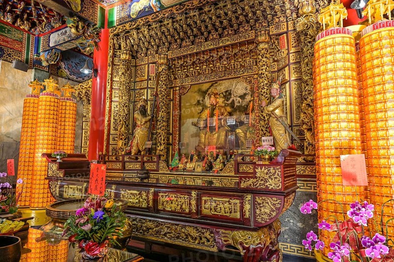 Sun Moon Lake Wen Wu Temple, Central Hall, Zhongzheng Rd, Yuchi Township, Nantou County, Taiwan, Asia