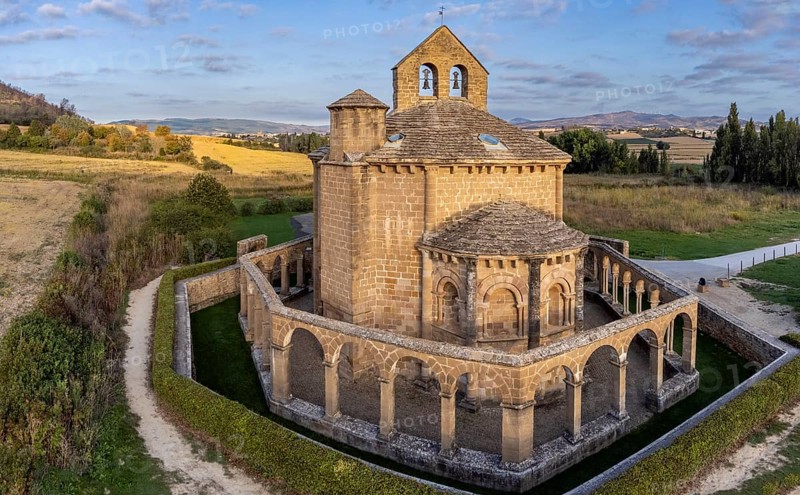 Santa Maria de Eunate church, 12th century, Ilzarbe Valley, Navarra, Spain, Europe