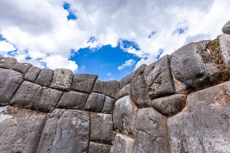 Sacsayhuaman fortress, Inca ruins in Cusco or cuzco town, Peru, South America