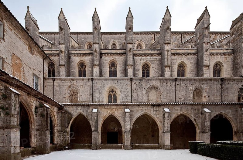 Frankr Saint-Maximin-la-Sainte-Baume Basilica Sainte-Madelaine 60154 North side of the nave seen from the cloister courtyard