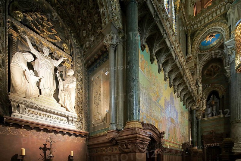 Basilica of Notre-Dame de Fourviere, Lyon, Auvergne-Rhone-Alpes, France, Europe