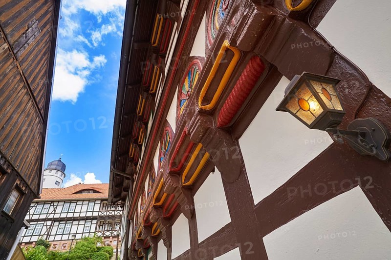 Stolberg facades in Harz mountains of Germany