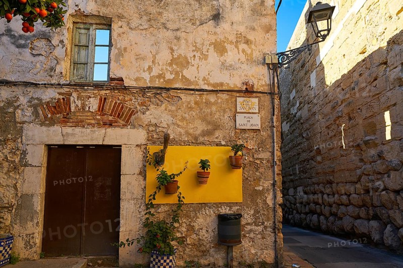 Tarragona Sant Joan Square plant pots in Catalonia
