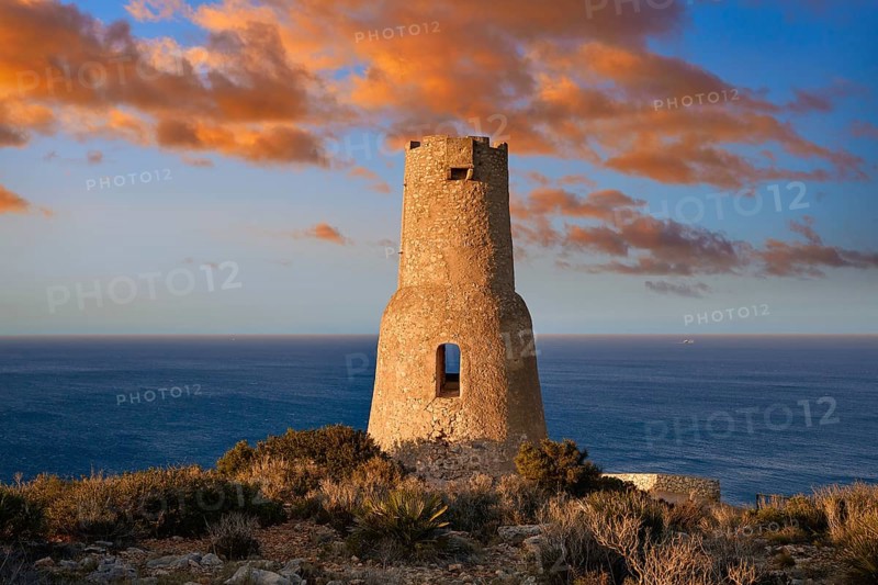 Torre del Gerro tower in Denia of Alicante Spain