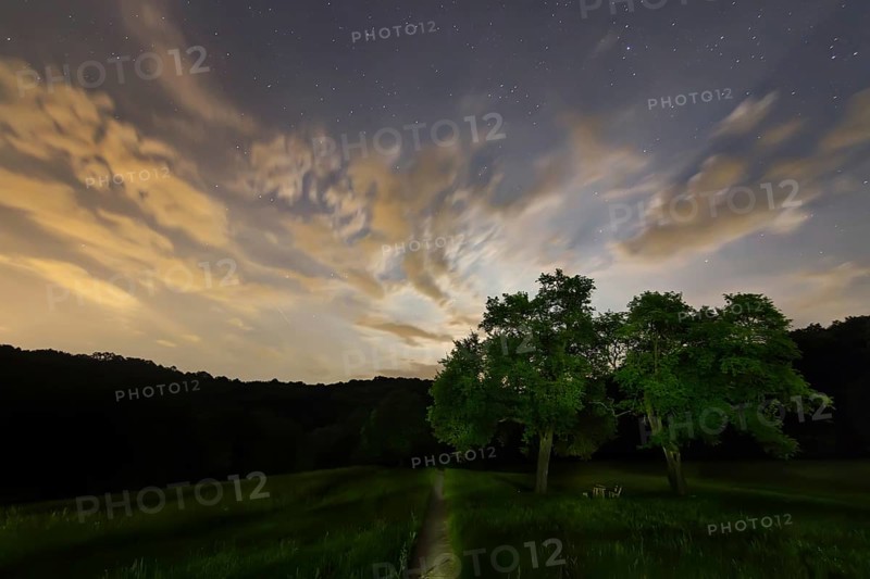 Night sky backgrounds with stars and clouds