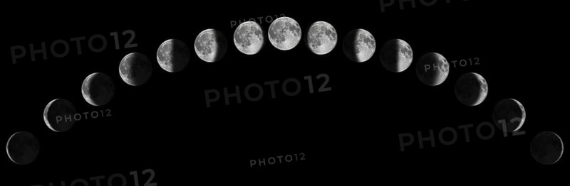Phases of the Moon. Moon lunar cycle