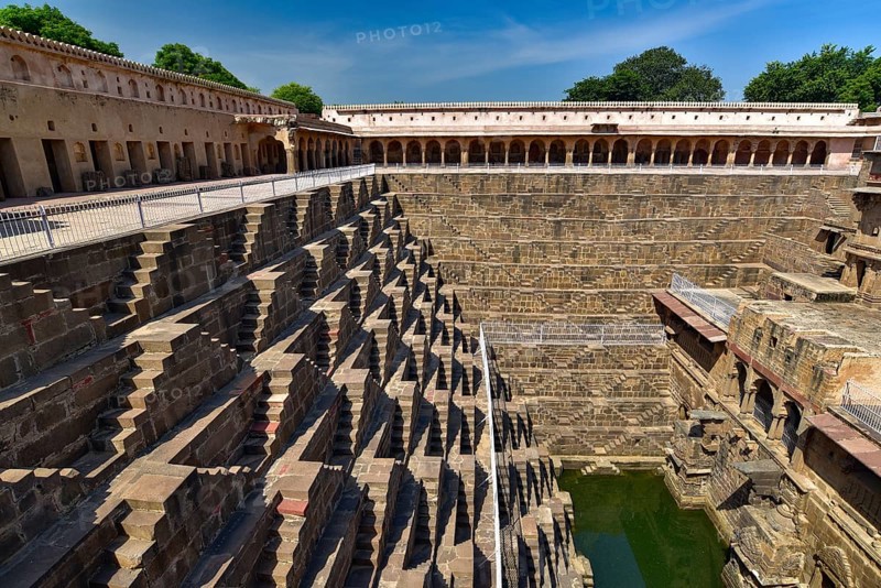 Chand Baori, a stepwell in Rajasthan, India, Asia