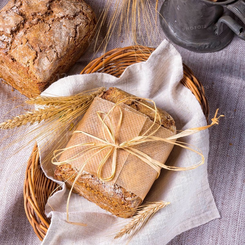 A delicious homemade wholemeal rye bread from sourdough