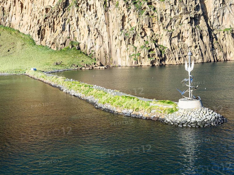 Breakwater in front of the harbour entrance, Heimaey, Westman Islands, Suðurland or South Iceland, Iceland, Europe