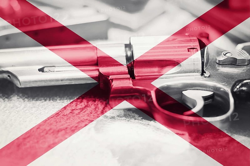Alabama flag (U.S. state) Gun Control USA. United States Gun Laws