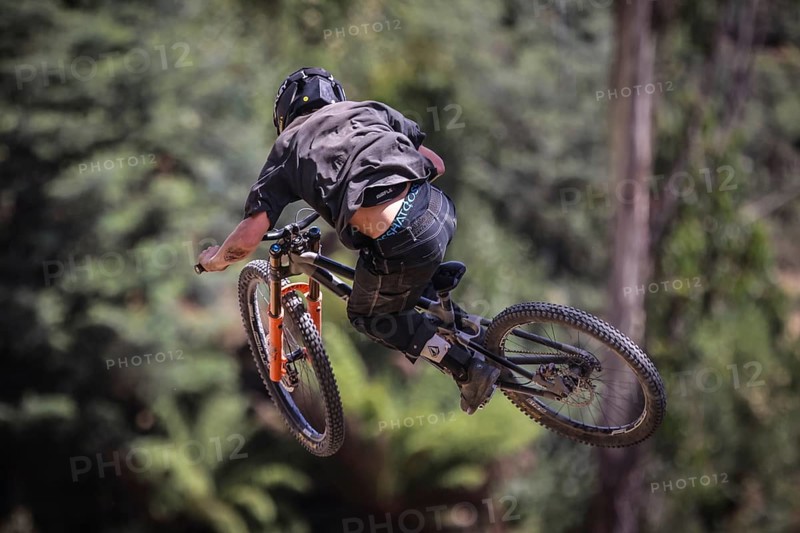 MAYDENA, AUSTRALIA, FEBRUARY 22: Riders practice ahead of Red Bull Hardline Tasmania on February 22, 2024 in Maydena, Australia, Oceania