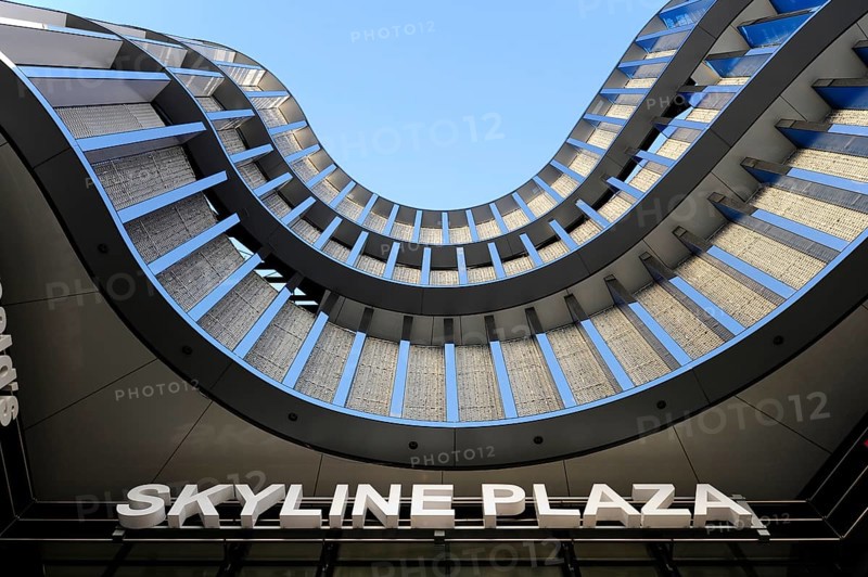 Entrance area of Skyline Plaza, a shopping centre in Gallus, Europaviertel, Frankfurt am Main, Hesse, Germany, Europe
