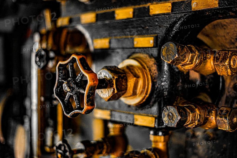 Steam locomotive of the machine room. Shooting Location: Tokyo metropolitan area