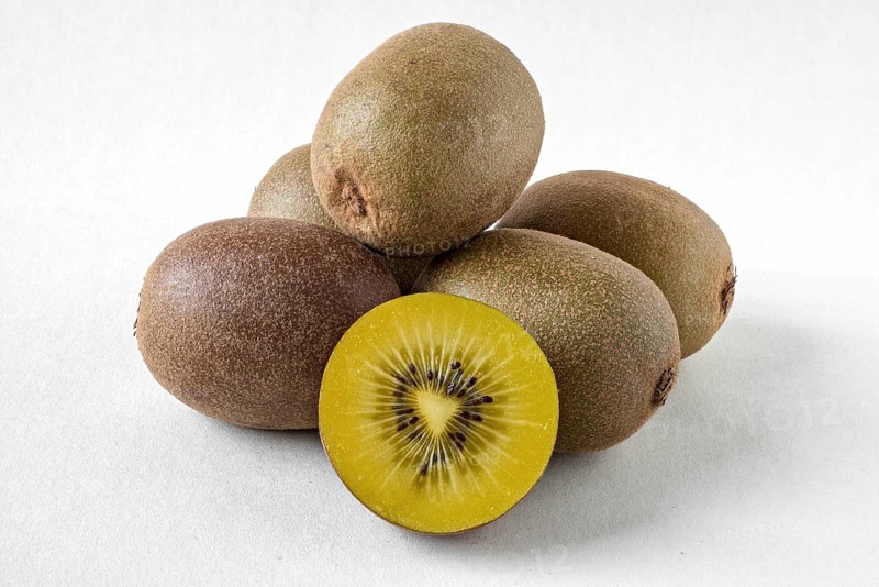 Kiwi fruit on a white background