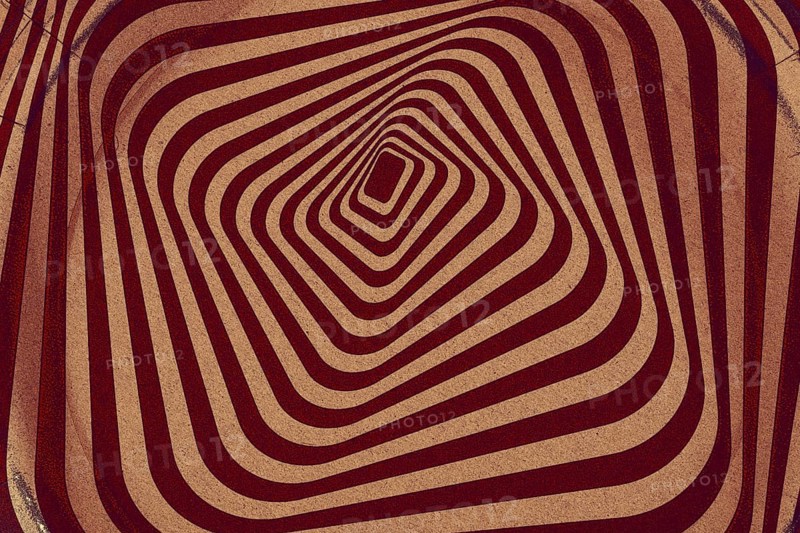 Retro background from a twisted spiral with cracks and scratches.vintage geometric with swirling horizontal lines