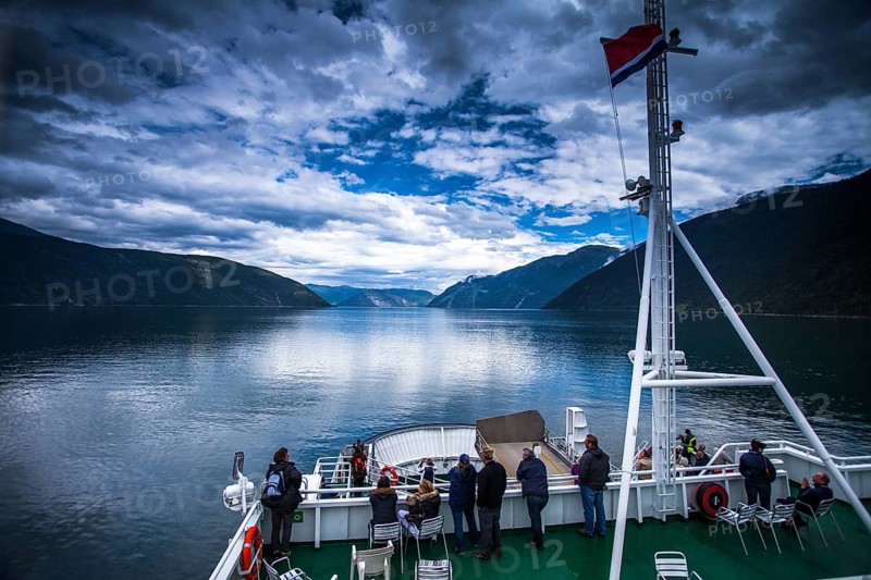 Tourists travelling by ferry