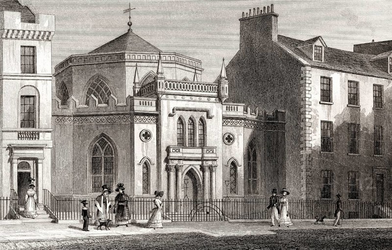 St George's Chapel, York Place, Edinburgh, Scotland, 19th century, from Modern Athens by Th. H. Shepherd