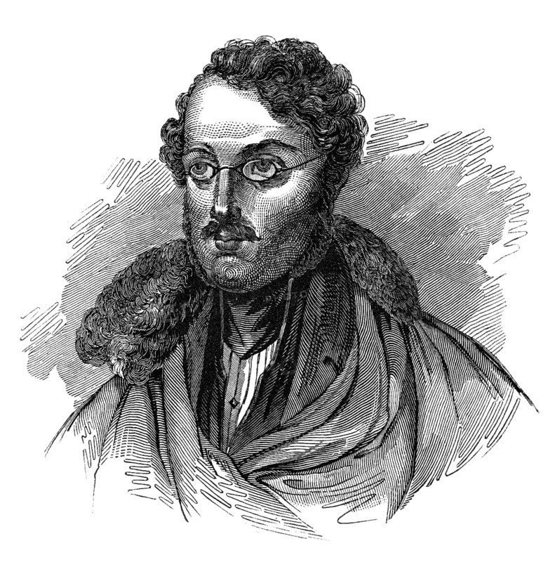 Anton Alexander Graf von Auersperg or Anastasius Gruen, 1806-1876, an Austrian politician and German political poet, Anton Alexander Graf von Auersperg oder Anastasius Grün, 1806 - 1876, ein österreichischer Politiker und deutschsprachiger politischer Lyriker