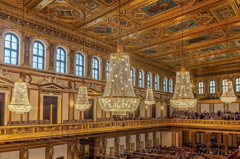 Great Golden Hall in Musikverein is a concert hall in Vienna, Austria, Europe