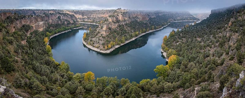 Meander, Las Hoces del Río Duratón Natural Park, Segovia province, Spain, Europe