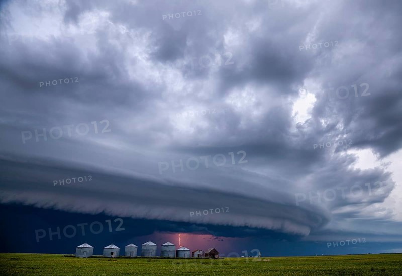 Prairie Storm Clouds in Saskatchewan Canada Rural