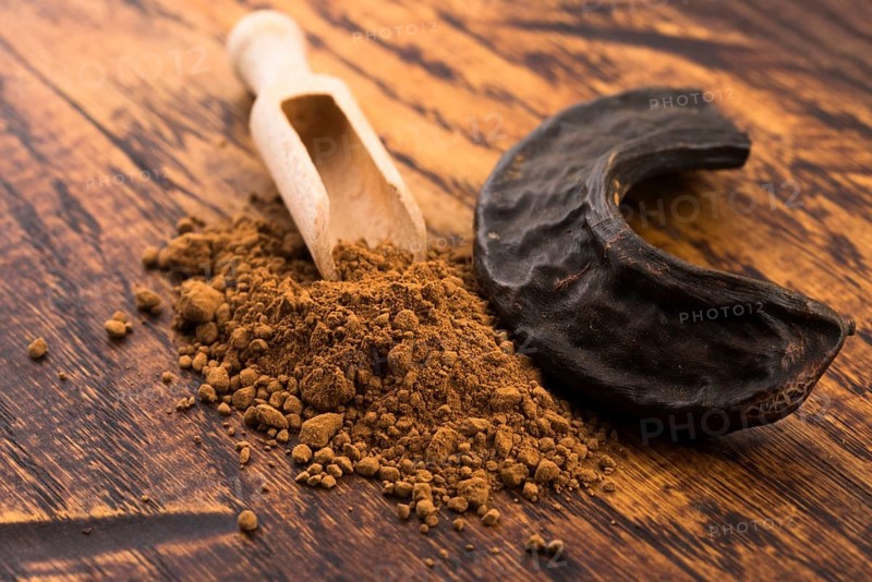 Carob pods and carob powder