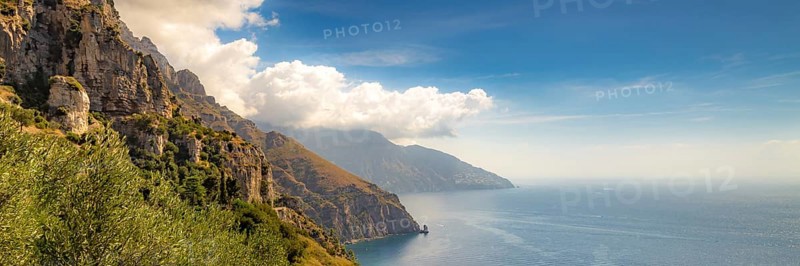 Amalfi Coast, Mediterranean Sea, Italy. Website Banner