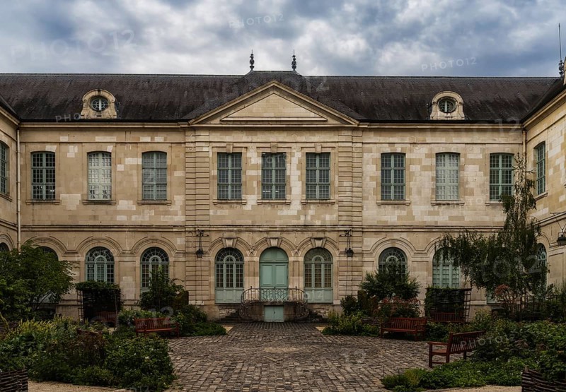 Troyes, France- 13 September, 2022: view of the historic Hotel Dieu-Le-Comte in the old city center of Troyes