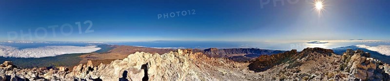 360 degree panorama from the peak of the Teide vulcano on Tenerife