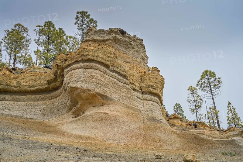 Tufas northeast of Vilaflor near the lunar landscape Paisaje Lunar, Tenerife, Spain, Europe
