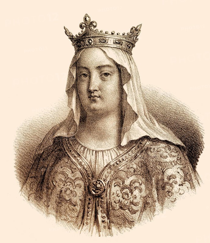 Fredegund, Fredegunda, Fredegunde, Fredegundis, Frédégonde, c. 545-597, the Queen consort of Chilperic I, the Merovingian Frankish king of Soissons