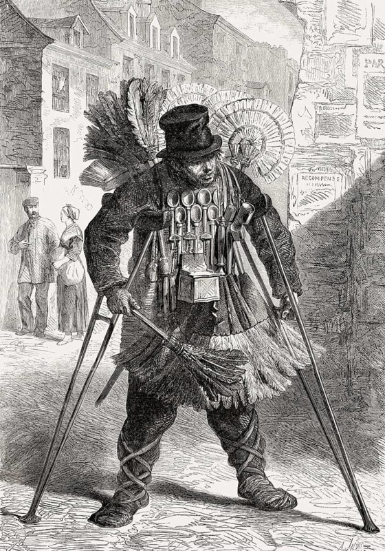 Street trader, Paris, France, 1862, Europe